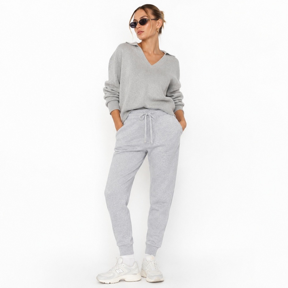 NWT Reflex Joggers Womens XL Heather Gray High Rise Drawstring Slim Athleisure